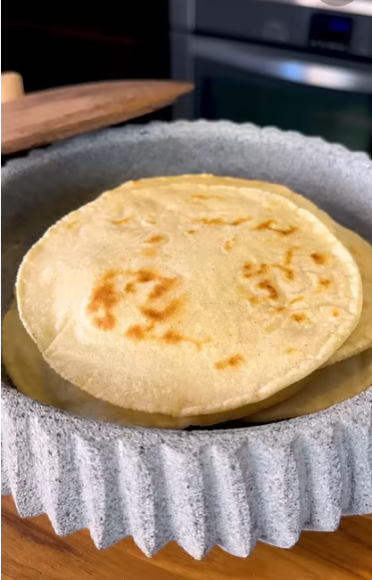 homemade corn tortillas